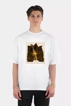 Белая футболка оверсайз унисекс Jawa Egg