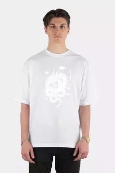 Белая футболка оверсайз унисекс Shenlong-white