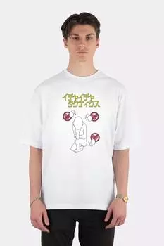 Белая футболка оверсайз унисекс Тактика макияжа