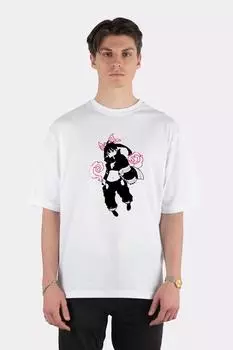 Белая футболка оверсайз унисекс Tamaki Kotatsu