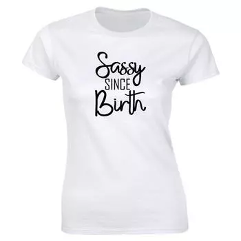 Белая футболка с круглым вырезом Sassy From Birth S