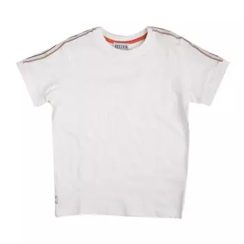 Белая футболка с окантовкой по плечу для мальчиков и девочек DEELUXE 74 8 ans белый