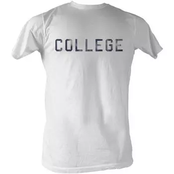 Белая футболка унисекс Animal House Distress S