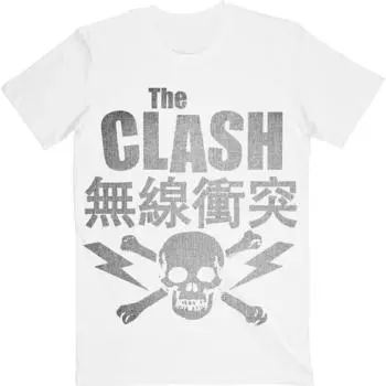 Белая футболка унисекс Clash Skull Crossbones S