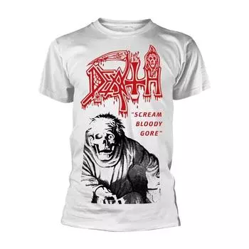 Белая футболка унисекс Death Scream Bloody Gore S