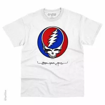 Белая футболка унисекс Grateful Dead Steal Your Face Syf Garcia S
