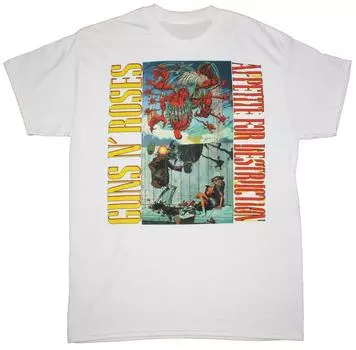 Белая футболка унисекс Guns N Roses Appetite Destruction S