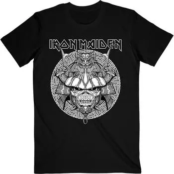 Белая футболка унисекс Iron Maiden Samurai с рисунком S
