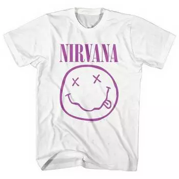 Белая футболка унисекс Nirvana Purple Smile S