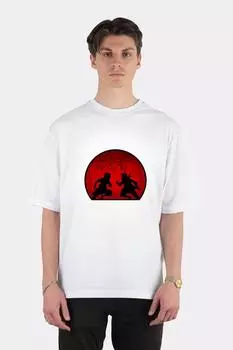 Белая футболка унисекс оверсайз Last Battle