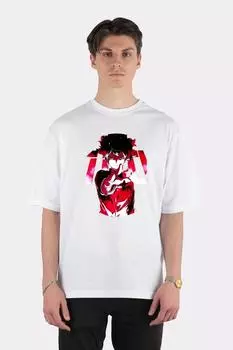 Белая футболка унисекс оверсайз Mp 100