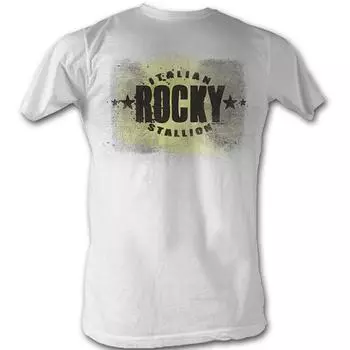 Белая футболка унисекс приталенного кроя Rocky Italian S