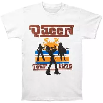 Белая футболка унисекс Queen 1976 Tour Silhouettes S