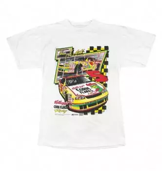 Белая футболка унисекс Retro Vtg 90s Terry Labonte NASCAR Racing S