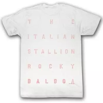 Белая футболка унисекс Rocky Words S