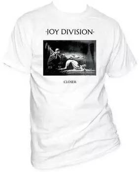 Белая футболка унисекс с рекламой Joy Division Closer S