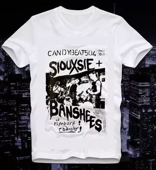 Белая футболка унисекс с репринтом Siouxsie And The Banshees Candybeat Blondie K414 S
