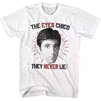 Белая футболка унисекс Scarface Eyeschico Slim Fit