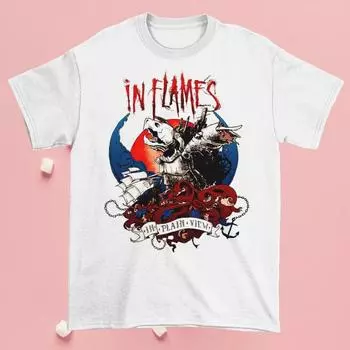 Белая футболка унисекс State of Slow Decay In Flames S