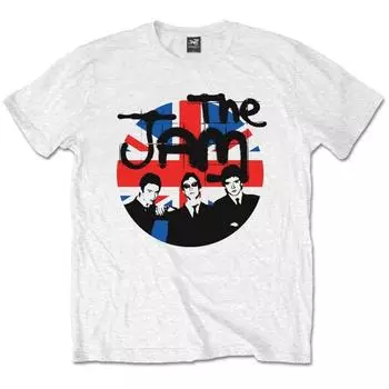 Белая футболка унисекс The Jam Paul Weller Union Jack S