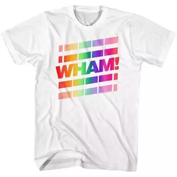 Белая футболка унисекс Wham Whainbow S