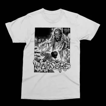 Белая футболка Warsore Monsters Grindcore Punk Unholy Grave Yacopsae, редкая футболка унисекс S