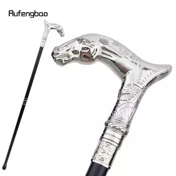 Белая голова лошади, модная трость с изображением животного, декоративная трость для косплея, винтажная модная трость для вечеринки, 93 см