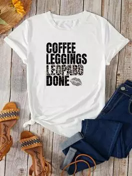 Белая хлопковая футболка свободного кроя классического дизайна для женщин S