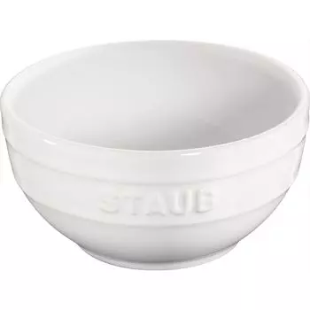 Белая керамическая миска staub, жаропрочная глиняная посуда, безопасная для использования в микроволновой печи, японская керамическая миска Миска 12 см [Авторизованный продукт] 40511-125 белый