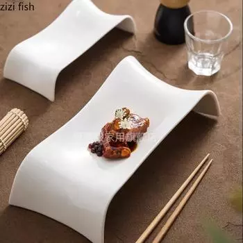 Белая керамическая обеденная тарелка, суши-тарелка, высокие ножки, поднос для демонстрации, десертные тарелки, блюдо для торта, димсама, фруктовая тарелка, салатница