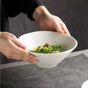 Белая керамическая посуда Миска для лапши Фруктовая тарелка Салатницы Миска для лапши Супницы Обеденная тарелка Десертные тарелки Поднос для закусок