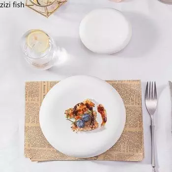 Белая керамическая посуда Обеденная тарелка Тарелка для готовки Тарелки для стейков Диск для сашими Поднос для закусок Тарелки для суши Миска для десерта Блюдо для димсамов