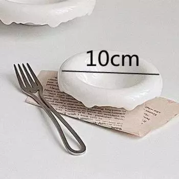 Белая керамическая тарелка для обеда Круглые тарелки для завтрака Десертная тарелка Фруктовая тарелка Салатница Тарелки для пасты в западном стиле Поднос для закусок Фруктовая тарелка