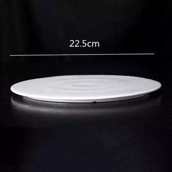 Белая керамическая тарелка для стейка, суши, торта, десерта, плоская тарелка, характерная для ресторана отеля, круглая тарелка для западной кухни