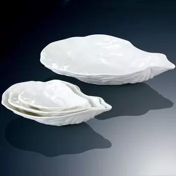 Белая керамическая тарелка Oyster, тарелка для сашими, миска для десерта, тарелка для суши, фруктовая миска, салатница, ресторанная посуда, поднос для закусок