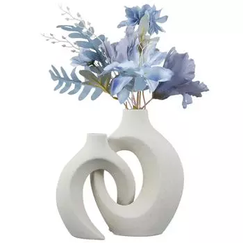 Белая керамическая ваза, украшение для дома, скандинавский цветочный горшок, для дома, гостиной, столешница, современное искусство, роскошь, декоративная ваза в стиле минимализма