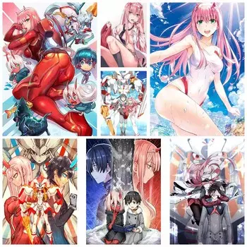 Белая книга Аниме Плакаты Художественная живопись Классика Аниме Darling in The Franxx Плакат Домашний декор Фреска Гостиная Украшения Принты Картины Подарки 30x21cm