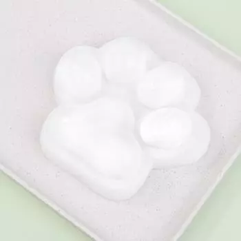 Белая кошачья лапка, мини-игрушка для кошек, медленный отскок, прозрачный куб, игрушка для снятия стресса, сжимаемая игрушка, подарок для детей