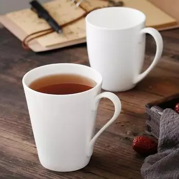 Белая костяная фарфоровая кружка, чашка для воды, керамическая чашка большой емкости, домашняя офисная кофейная чашка, молочная чашка, чайная чашка, кружка в скандинавском стиле, украшение 450ML