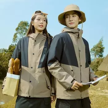 Белая куртка-пуховик для горного туризма, куртка «три в одном», водонепроницаемый и термосвариваемый костюм для пары из двух частей S