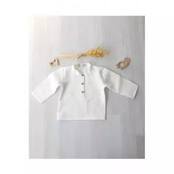 Белая льняная рубашка для мальчика