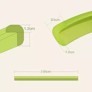 Белая L-образная защитная полоса для детей