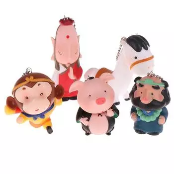 Белая лошадь Тан Монк Ша Монк Аниме Игрушка Аниме Брелок Брелок Путешествие на Запад Брелок 4