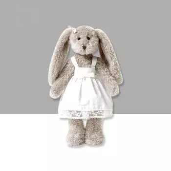 Белая марлевая юбка Платье Кролик Плюшевая игрушка Кукла для сна 30cm белый
