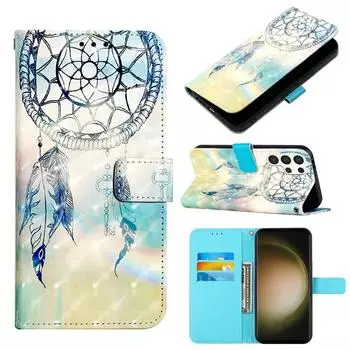Белая мечта перезвона ветра Кошелек из искусственной кожи с откидной крышкой для фоторамки Чехол для книги для iPhone Samsung Huawei Honor Xiaomi Redmi Oppo vivo Sony Google TCL Infinix... Tecno Camon 30