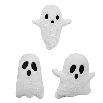 Белая милая подушка-призрак для дома, плюшевая игрушка-призрак на Хэллоуин, мягкая милая подушка-призрак, декоративный подарок для детей