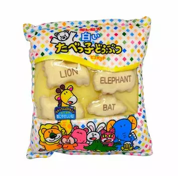 Белая мини-упаковка Tabekko Animal, плюшевая игрушка-подушка,