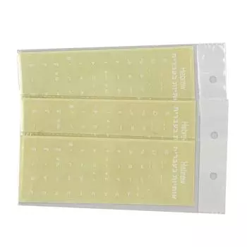 Белая наклейка с алфавитом на клавиатуре ноутбука/настольного компьютера на иврите на прозрачном фоне