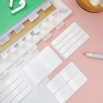 Белая наклейка с индексом в корейском стиле, наклейка с индексом для фотокарточки, минималистская этикетка, наклейка с индексом, канцелярские принадлежности для студентов