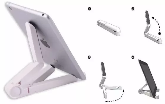 Белая настольная подставка для планшета